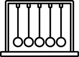 newton, péndulo, física vector icono en transparente antecedentes. contorno newton, péndulo, física vector icono