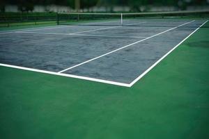 Close up Corner of Tennis Court Background. photo