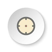 Round button for web icon, Spyhole. Button banner round, badge interface for application illustration on white background vector