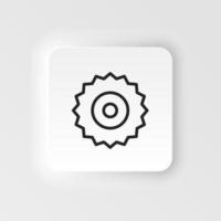 Circular, saw, disc vector icon. Element of design tool for mobile concept and web apps vector. Thin neumorphic style vector icon for website design on neumorphism white background