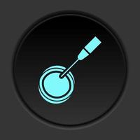 Dark button icon Artificial insemination. Button banner round badge interface for application illustration on darken background vector