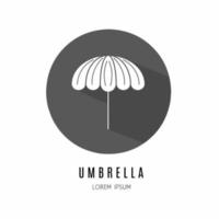 Umbrella icon in flat. Logo for business. Stock vector. vector