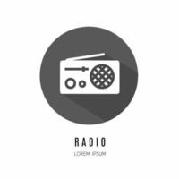 radio icono en departamento. logo para negocio. valores vector. vector