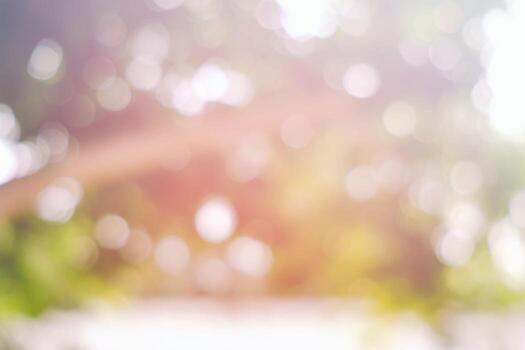 Abstract Nature Bokeh Background with Light Leak. photo