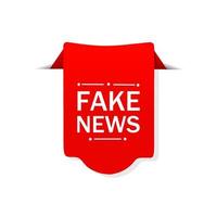 Fake news banner design. Flat style vector template isolated white background.