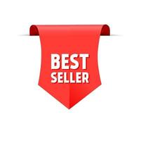 Banner design best seller label template. Vector illustration isolated white background.