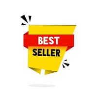 Best seller banner template. Flat style vector icon design.