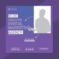 Vector Creative Digital Marketing Agency Social Media Post Design.