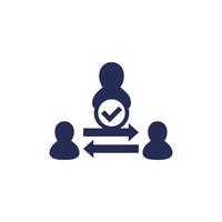 broker or third party icon on white vector
