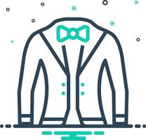 icono de mezcla para traje vector