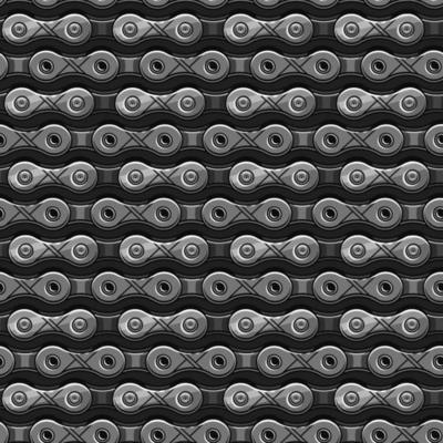 Seamless pattern with bike chain. Horizontal lines. Vector illustration.
