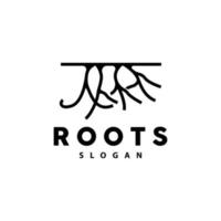 Root Logo, Tree Root Vector, Nature Tree Simple Icon Design vector