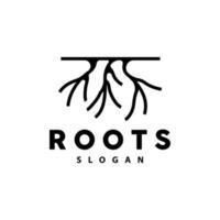 Root Logo, Tree Root Vector, Nature Tree Simple Icon Design vector