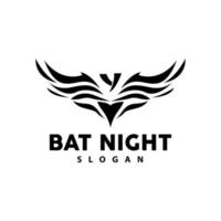 Bat Logo, Hanging Bat Animal Vector, Hallowen Night Animal Icon Design vector