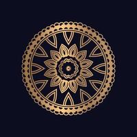 Luxury mandala design with golden arabesque pattern vector