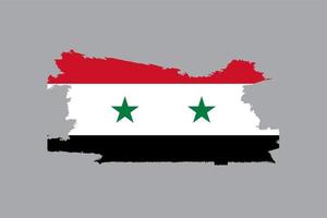 Vector flag of Syria with brush stroke