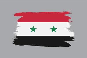 Vector flag of Syria with brush stroke