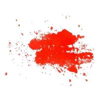 Abstract red hand stroke watercolor background vector