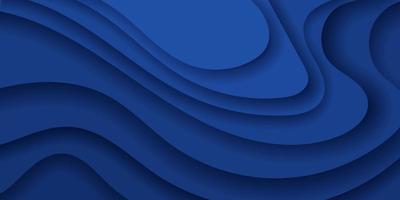 abstract dark blue paper and overlap wave curve line dimension modern website banner design vector background