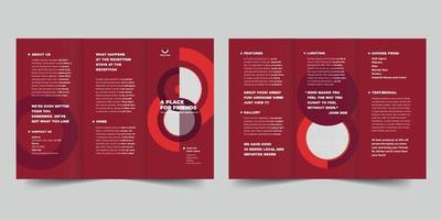 Pub trifold brochure template, Trifold Brochure Accountancy Firm flyer vector layout Trifold mockup Pro Vector