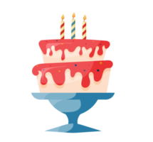 aniversário bolo isolado ilustração png