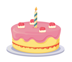 Geburtstag Kuchen isoliert Illustration png