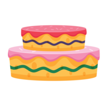 aniversário bolo isolado ilustração png