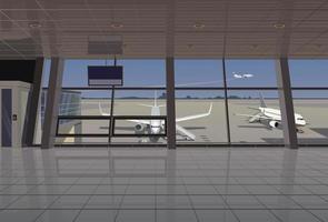 Airport, aircraft view, boarding gate. Vector. vector