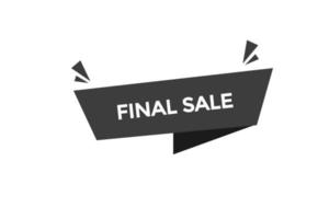 final sale vectors.sign label bubble speech final sale vector