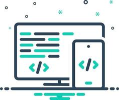 mix icon for developing vector