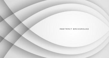 3D white geometric abstract background overlap layer on bright space with waves decoration. Modern graphic design element cutout style concept for banner, flyer, card, brochure cover, or landing page vector