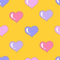 Simple colorful hearts seamless pattern vector