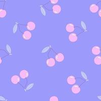 Cherry trendy seamless pattern vector