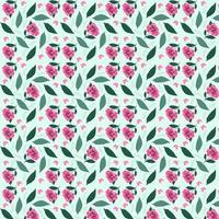 Spring Pink Flower Repeat Pattern vector