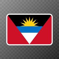 Antigua and Barbuda flag, official colors and proportion. Vector illustration.