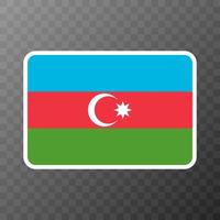 Azerbaijan flag, official colors and proportion. Vector illustration.