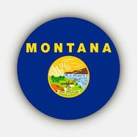 Montana state flag. Vector illustration.