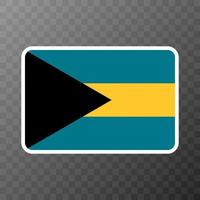 Bahamas flag, official colors and proportion. Vector illustration.