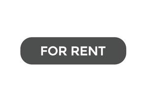 for rent vectors.sign label bubble speech for rent vector