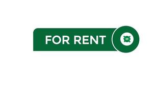 for rent vectors.sign label bubble speech for rent vector