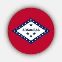 Arkansas state flag. Vector illustration.