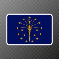 Indiana state flag. Vector illustration.