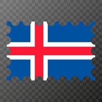 gastos de envío sello con Islandia bandera. vector ilustración.