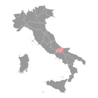 mapa de molise región de italia. ilustración vectorial vector