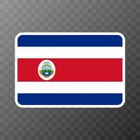 Costa Rica flag, official colors and proportion. Vector illustration.