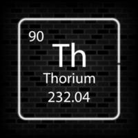 Thorium neon symbol. Chemical element of the periodic table. Vector illustration.