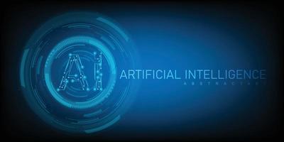 Artificial Intelligence Logo, Icon. Vector symbol AI, deep learning blockchain neural network concept. Machine learning, artificial intelligence, ai. Digital Data Security Technology Illustration.