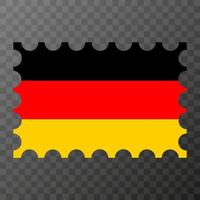 Postage stamp with Germany flag. Vector illustration.
