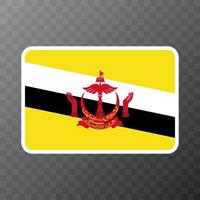 Brunei flag, official colors and proportion. Vector illustration.