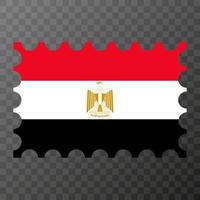 Postage stamp with Egypt flag. Vector illustration.